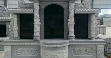 湛江 芝麻灰高档墓碑，土墓，可定制