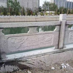 湛江 芙蓉白大花桥梁、河道，石材栏杆、围栏、护栏