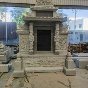 湛江 芝麻灰高档墓碑、土墓，一套也支持定做