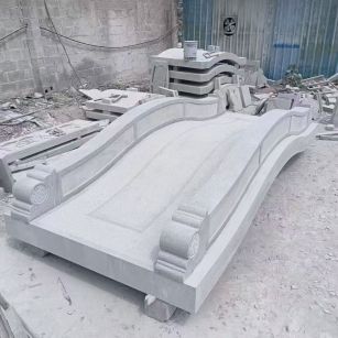 湛江 芝麻灰花岗岩园林景观 小石桥