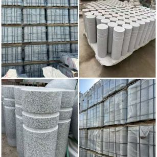 湛江 芝麻白花岗岩挡车柱、隔离柱多少钱