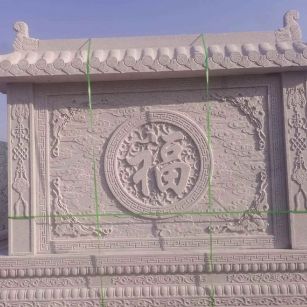 湛江 芝麻白花岗岩屏风，照壁，影壁