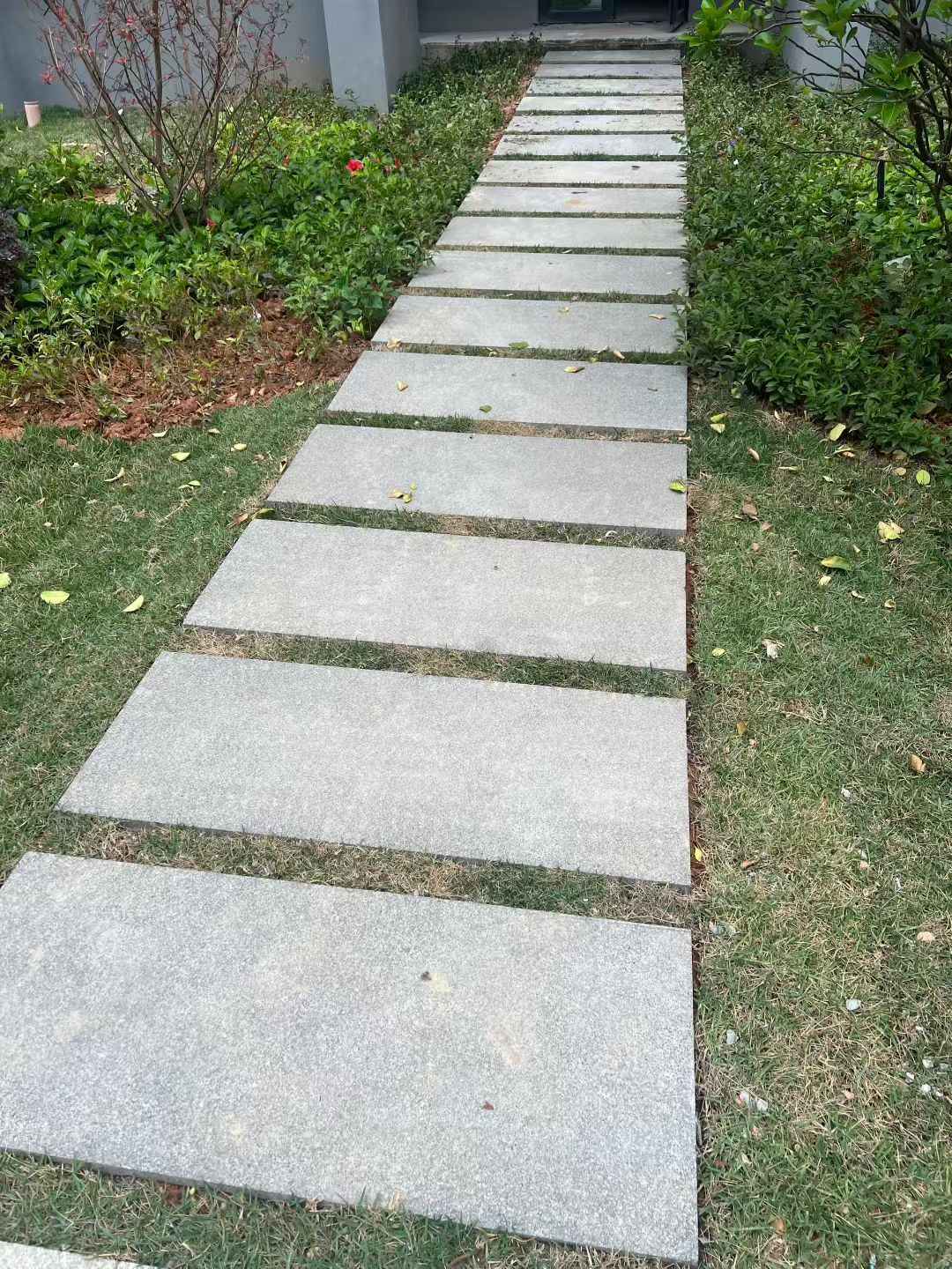 湛江 芝麻黑小区踏步、汀步石铺装效果