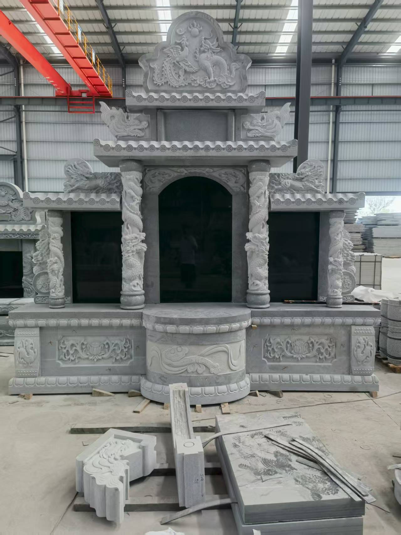 湛江 芝麻灰高档墓碑，土墓，可定制