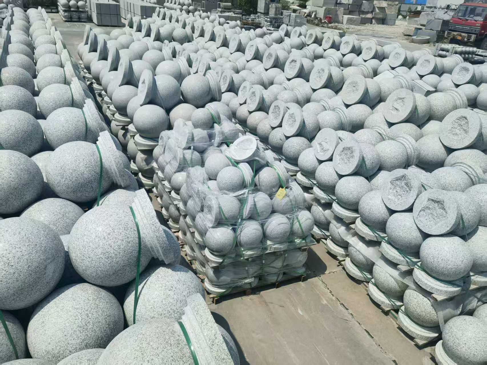 湛江 花岗岩实心圆球，石球，挡车球，挡车石，车止石，路障石。