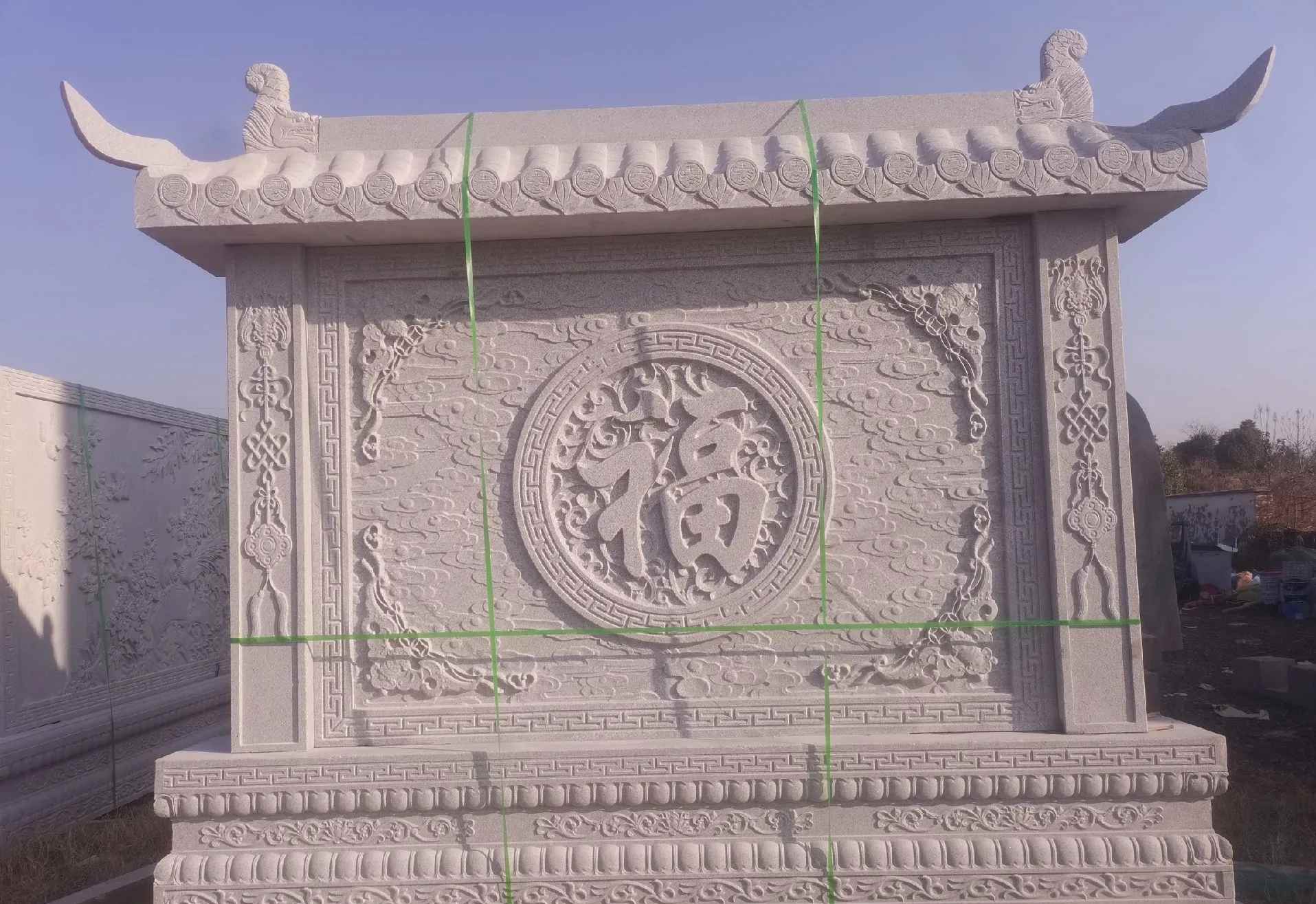 湛江 芝麻白花岗岩屏风，照壁，影壁